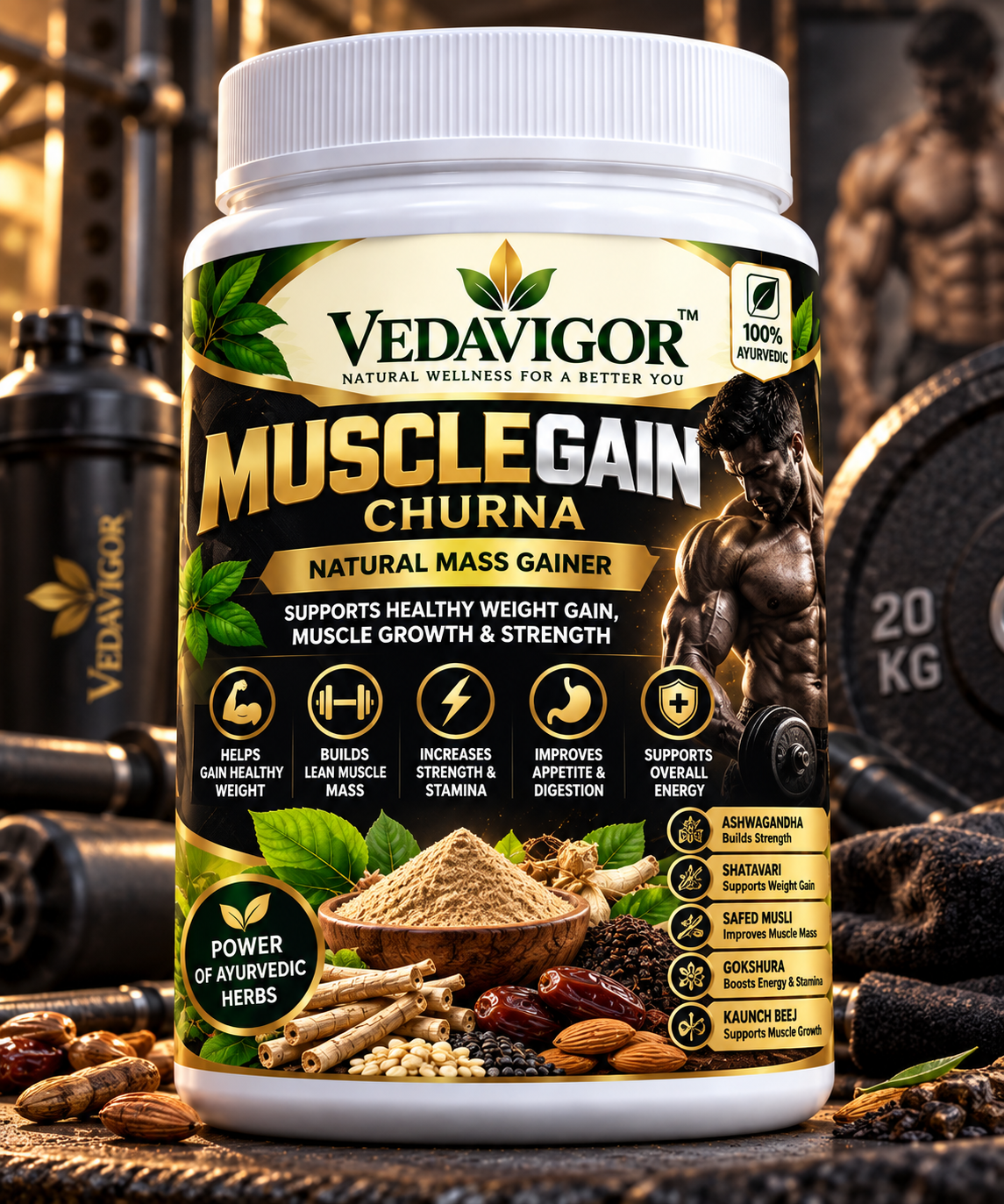 Muscle Gain Churna Natural Ayurvedic Mass Gainer